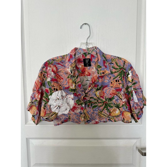 LF the Brand Cropped Hawaiian Shirt Small New - Picture 7 of 7